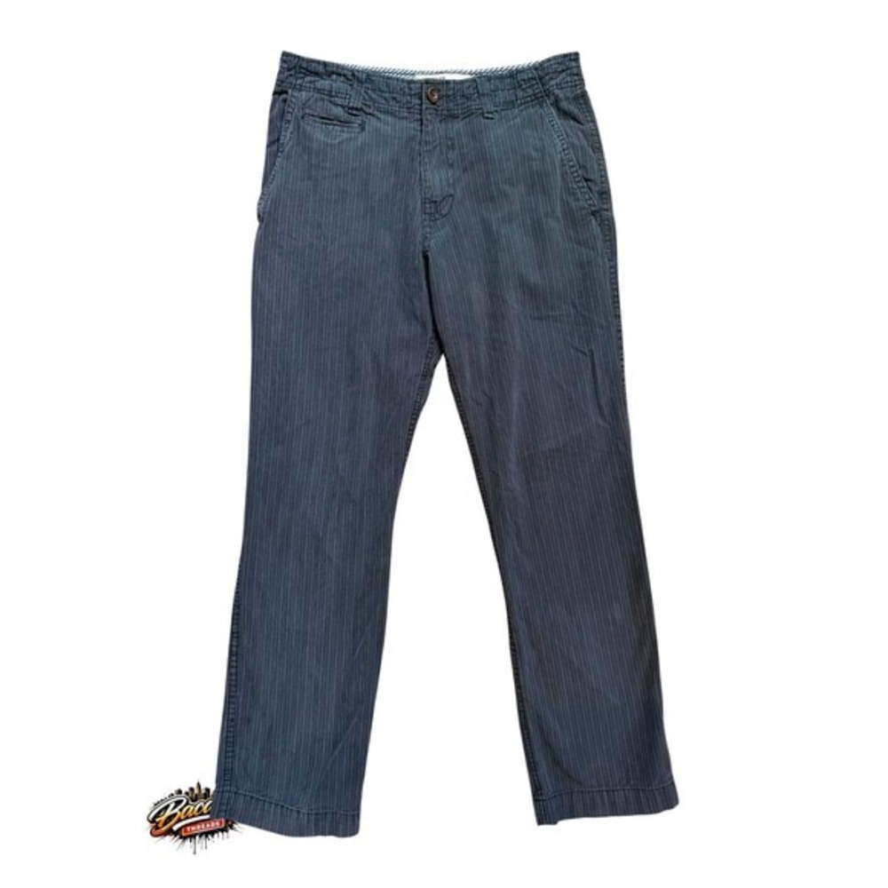 American Eagle Outfitters Mens Pinstripe Straight Leg Pants Black 34x34